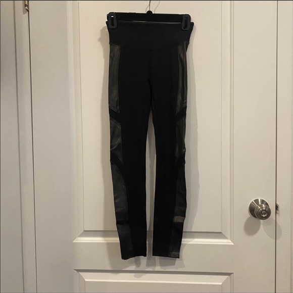 Spanx Moto Faux Leather Panel Leggings - Picture 3 of 4